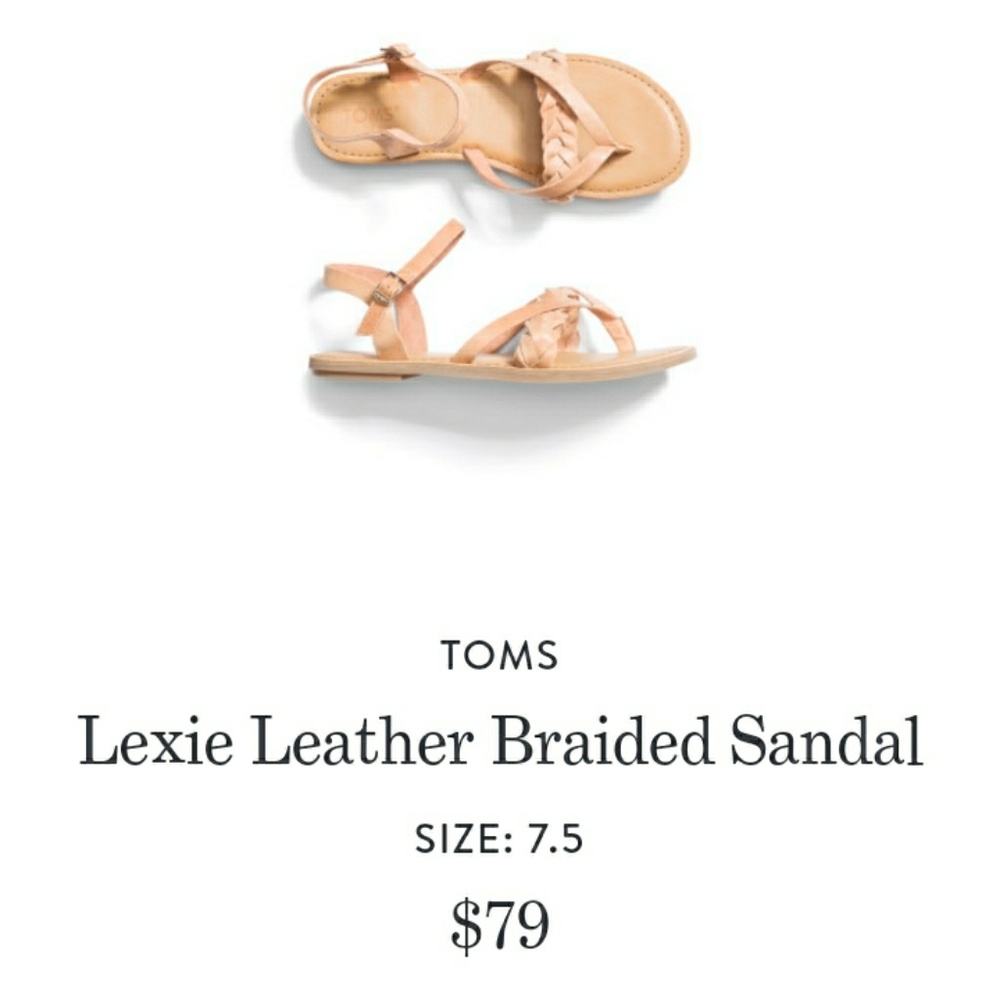 Toms Lexie Leather Braided Sandals